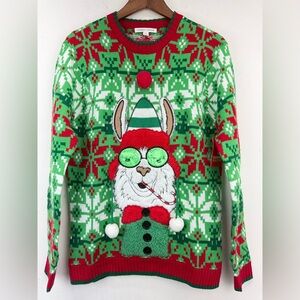 Celebrate Together size Small Men’s Llama Vibes Ugly Christmas Sweater